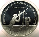 100000 zł złotych 1991 Tobruk 1941 Żołnierz Polski SREBRO