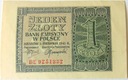 1941 1 zł Jeden Złoty, seria BE (nr 1)