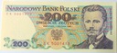 1988 200 zł złotych Dąbrowski seria EK