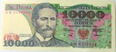 1988 10000 zł złotych Wyspiański, seria BW (nr 1)