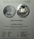 Kanada 1 dolar 1989 Rzeka MAckenzie Srebrne Dolary Kanadyjskie SREBRO