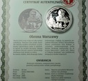 Obrona Warszawy Polacy w II Wojnie Światowej SREBRO