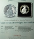 Talar Stefana Batorego 1582 Najważniejsze Monety Polskie SREBRO