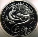 20 zł złotych 2009 Jaszczurka Zielona Zwierzęta Świata SREBRO