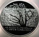 20 zł złotych 2008 65 rocznica Powstania w Getcie Warszawskim SREBRO (nr 1)