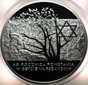 20 zł złotych 2008 65 rocznica Powstania w Getcie Warszawskim SREBRO (nr 2)