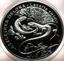 20 zł złotych 2009 Jaszczurka Zielona Zwierzęta Świata SREBRO (nr 1)