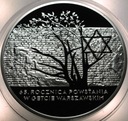 20 zł złotych 2008 Getto 65 rocznica Powstania w Getcie Warszawskim SREBRO