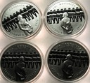 LOT 4 x 10 zł złotych 2006 Czerwiec 1976 Rocznica Czerwca '76 SREBRO