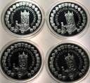 LOT 4 x 10 zł złotych 2006 Statut Łaskiego Łaski SREBRO
