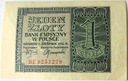 1941 1 zł Jeden Złoty, seria BE (nr 1)
