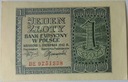 1941 1 zł Jeden Złoty, seria BE (nr 2)