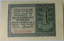 1941 1 zł Jeden Złoty, seria BE (nr 3)