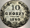 10 gr groszy 1840 MW SREBRO