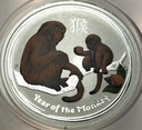 Australia 50 centów cents 2016 Rok Małpy Year of the Monke SREBRO