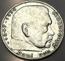 Niemcy 5 marek Reichsmark 1936 E Hindenburg SREBRO