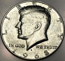 USA 1/2 dolara Half Dollar 1968 D Kennedy JFK SREBRO (2)