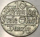 WMG Wolne Miasto Gdańsk 10 Fenigów 1923