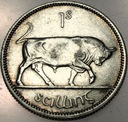 Irlandia 1 szyling scilling 1928 SREBRO