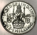 Anglia UK 1 szyling shilling 1946 Jerzy VI George SREBRO