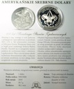 USA 1 dolar dollar 2010 100 lat skautingu w USA Amerykańskie Dolary SREBRO