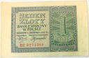 1941 1 zł Jeden Złoty, seria BE (nr 1)