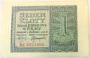 1941 1 zł Jeden Złoty, seria BE (nr 2)