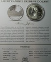 USA 1 dolar dollar 1993 Thomas Jefferson Amerykańskie Srebrne Dolary SREBRO