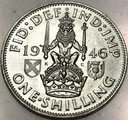 Anglia UK 1 szyling shilling 1946 Jerzy VI George SREBRO