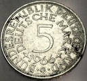 Niemcy 5 marek mark 1966 G SREBRO