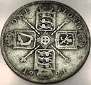 Anglia UK floren florin 1921 Jerzy V George SREBRO