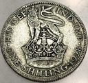 Anglia UK 1 szyling shilling 1928 Jerzy V George SREBRO