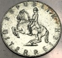 Austria 5 szylingów 1964 SREBRO