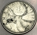 Kanada 25 Centów 1962 SREBRO