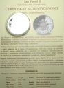 Człowiek który zmienił Świat 2008 Papież Pojednania Jan Paweł II SREBRO