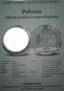medal 2019 Polonia Mater Nostra Est 100 lat polskiej niepodległości SREBRO