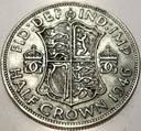 Anglia UK pół korony half crown 1946 Jerzy VI George SREBRO