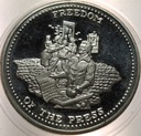 USA medal Freedom of the Press Johnson Matthey JM 1 uncja SREBRO