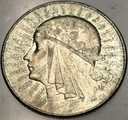 5 zł złotych 1934 Głowa Kobiety Polonia Jadwiga Babka SREBRO