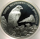 20 zł złotych 2008 Sokół Wędrowny Zwierzęta Świata SREBRO (nr 1)