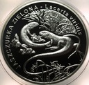 20 zł złotych 2009 Jaszczurka Zielona Zwierzęta Świata SREBRO (nr 1)