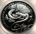 20 zł złotych 2009 Jaszczurka Zielona Zwierzęta Świata SREBRO (nr 2)