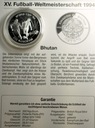 Bhutan 500 ngultrum 1992 Mistrzostwa Świata WORLD CUP FIFA USA 1994 SREBRO