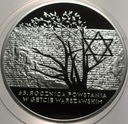 20 złotych 2008 GETTO 65 rocznica Powstania w Getcie Warszawskim SREBRO nr1