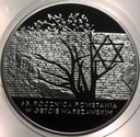 20 złotych 2008 GETTO 65 rocznica Powstania w Getcie Warszawskim SREBRO nr2