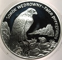 20 zł złotych 2008 Sokół Wędrowny Zwierzęta Świata SREBRO nr2