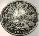 Niemcy 1 marka mark 1874 A SREBRO