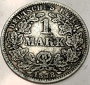 Niemcy 1 marka mark 1878 G SREBRO
