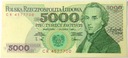 1988 5000 zł złotych Chopin seria CR