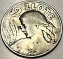 2 zł złote 1925 Kobieta i kłosy żniwiarka KROPKA SREBRO